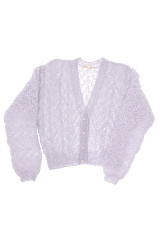 Miss Delphine hand knitted silk mohair cardigan